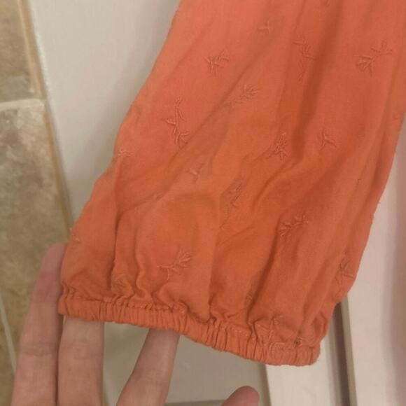 OLD NAVY Coral Embroidered Ruffle Hem Maxi Dress Size Large - Picture 5 of 11